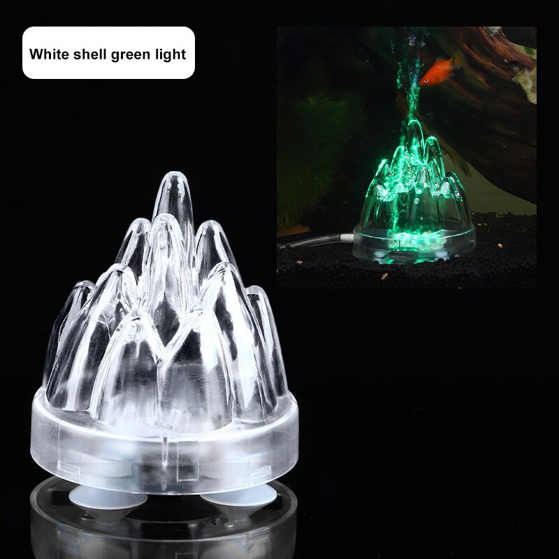 Akwarium wulkan lampa z efektem bąbelków LED kolorowe kreatywne nocne światło do akwarium Oxygen Fit europejska amerykańska standardowa dekoracja podwodna: US plug 08