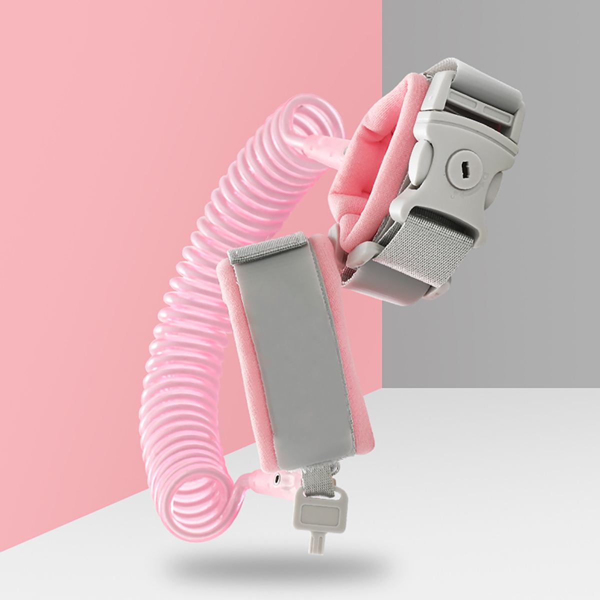Bracelet de sécurité pour enfants, laisse anti-perte, réglable, au poignet, corde de traction, pour bébés et enfants en bas âge: Pink / 1.5m