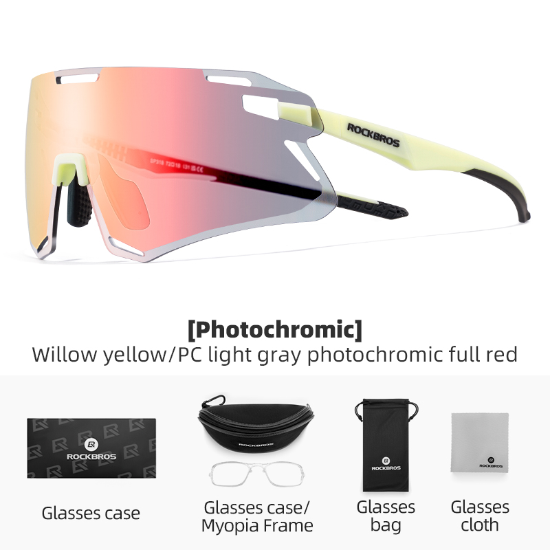 Gafas de ciclismo ROCKBROS, gafas ligeras sin marco para bicicleta, lentes de alta definición, gafas de protección para bicicleta de carretera, gafas deportivas: Azul