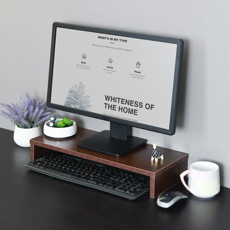 High home monitor with raised stand desktop with socket multi-function card slot computer screen stand: Single layer G