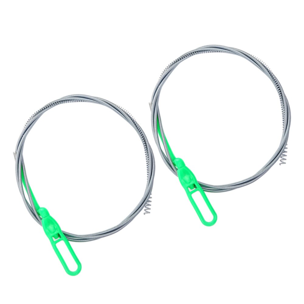 2Pcs Hand-Operated Pipe Cleaner Verlengen Draad Lente Baggeren Voor Badkamer Bad Wc Aanrecht