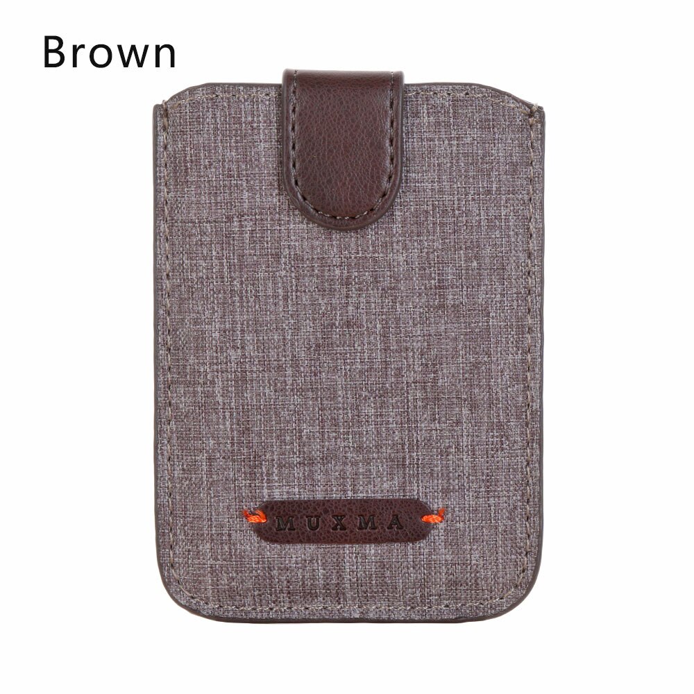 5 Pull Credit Card Holder Anti Rfid Blocking Cell Phone Wallet Reader Lock Bank Card Holder Id Card PU Leather Wallet: Brown