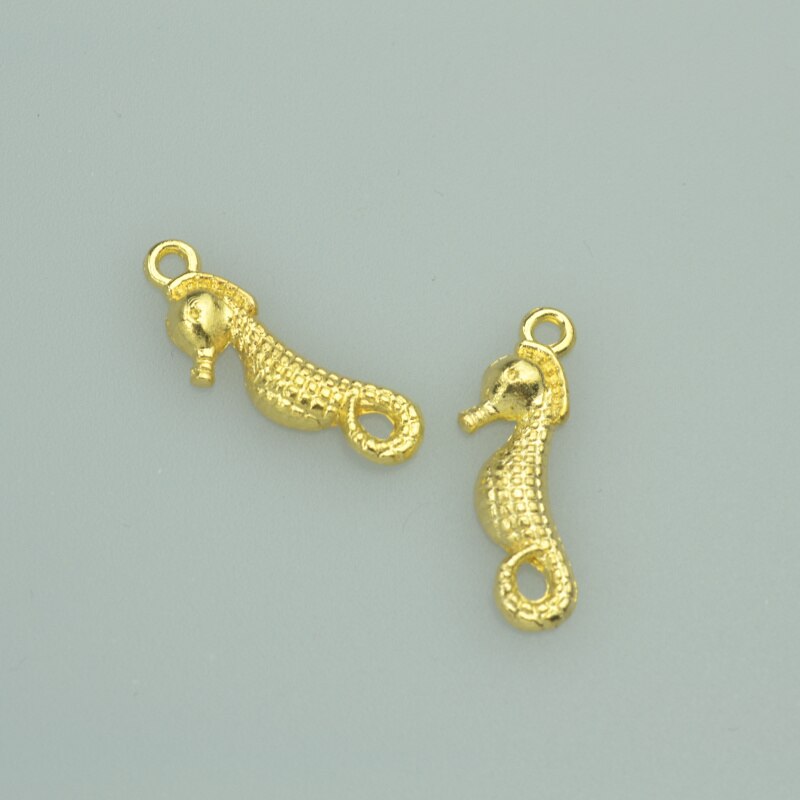 60 stks 23*8mm goud kleur hippocampus Lichtmetalen charms hanger fit ketting armband diy Hangers voor sieraden maken 4024A