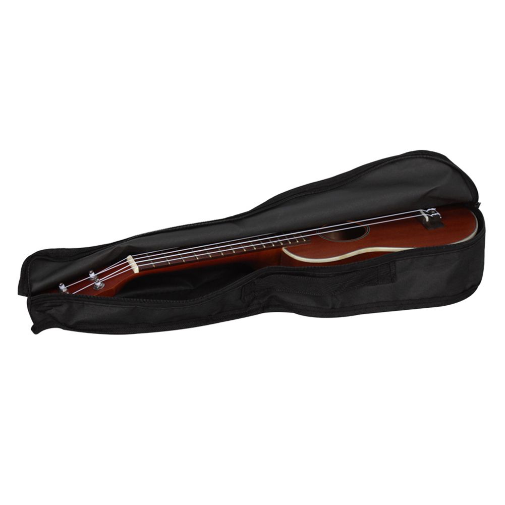 Fggs Irin Zwart Draagbare Ukulele Bag Soft Case Monolaag Zak Enkele Schouder Rugzak Gewatteerde