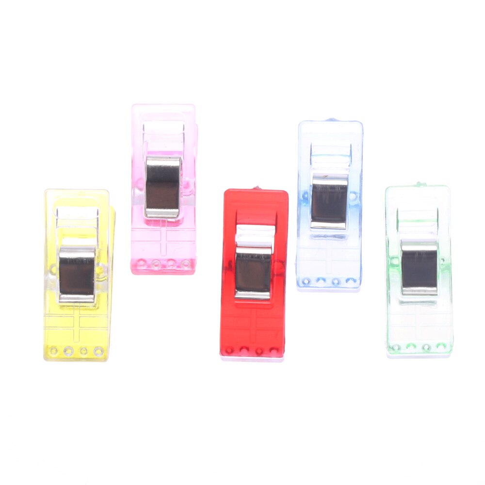 10 stks/set DIY Plastic Wonder Clips Stof Klemmen Patchwork Naaien Ambachtelijke Quilt voor Handgemaakte Accessoires Kleur Willekeurige