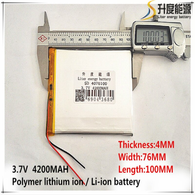 3.7 V 4200 mah tablet battery brand tablet gm lithium polymer battery 4076100