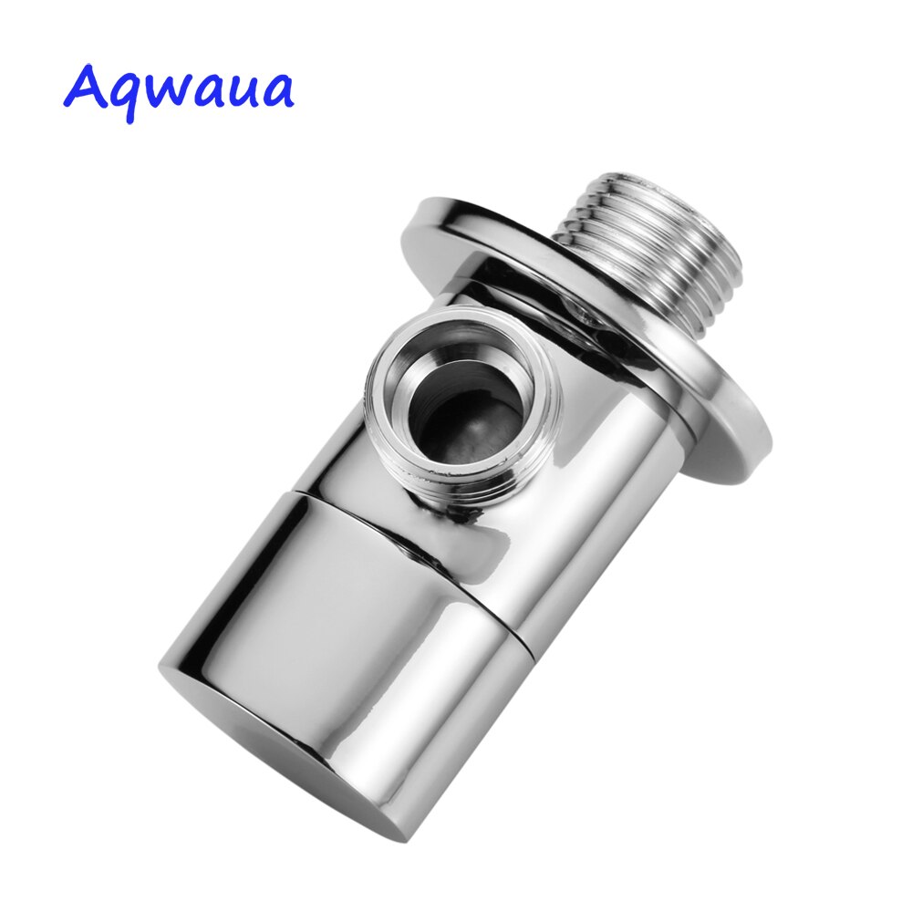 Aqwaua Water Schakelaar Klep Ovale Hoekstopkraan Messing Omstelling G1/2 Draad Sub-Klep Keuken Badkamer Accessoires Massief messing Chroom