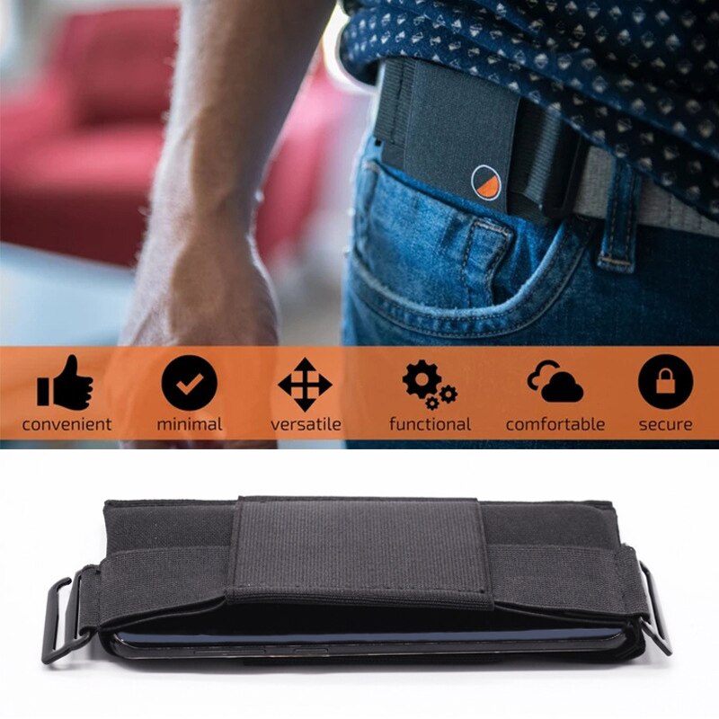 Minimalistische, unsichtbare geldbörse, bauchtasche, mini-etui für schlüsselkarte, handy, sport und outdoor