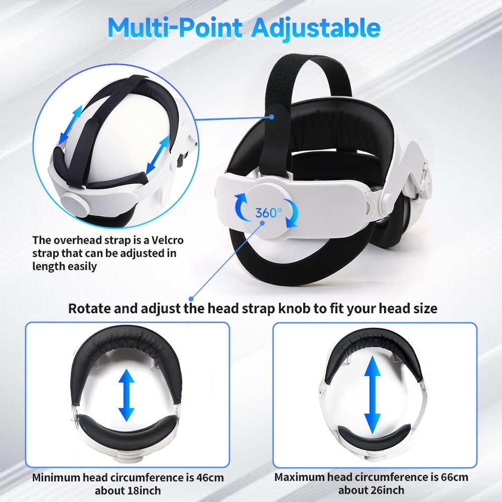 For Oculus Quest 2 Halo Strap Virtual Reality Supporting forcesupport Upgrades Head Strap For Oculus Quest 2 Accessories