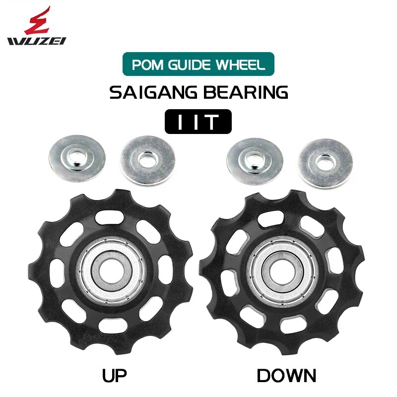Rueda de rodamiento de polea de bicicleta WUZEI 11T 12T 13T14T15T16T17T rueda guía de bicicleta de carretera para deragador trasero Shimano Sram MTB Jockey