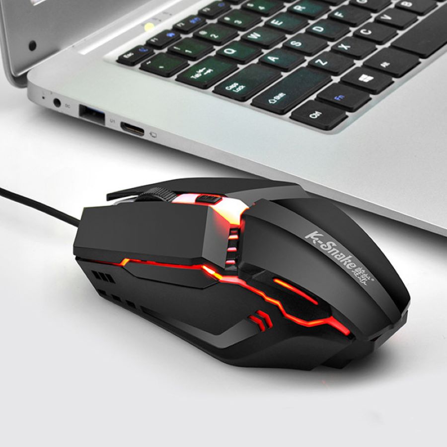 Viper 1600 DPI Mouse Desktop Notebook Universal M11 E-Sports USB Luminous Mouse K-Snaker Left And Right Hands For Laptop