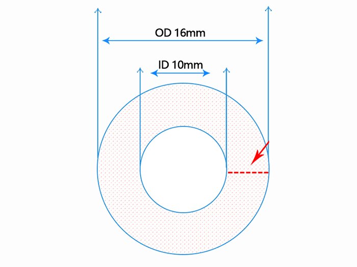 Bykski 10Mm Binnendiameter + 16Mm Buitendiameter Flessibile Buis/Pu Siliconen Tube/Transparant Water Slang leidingen 1 Meter/pcs