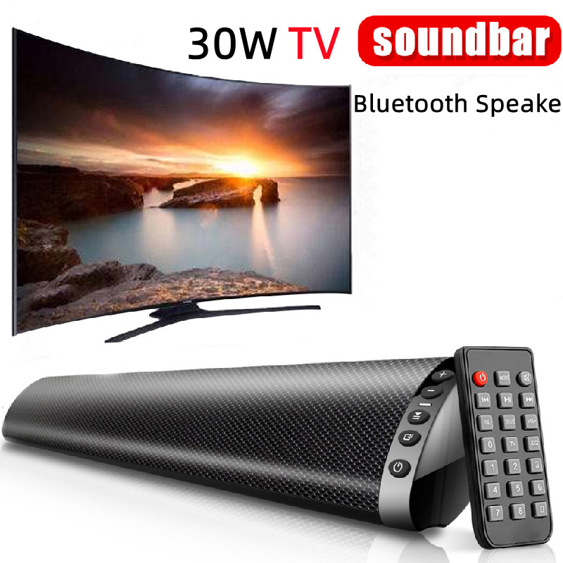 30W Tv Geluid Bar Kolom Draadloze Bluetooth Speaker Home Theater Music Center 360 Ondersteuning Usb Optische Rca Fm Radio voor Tv Pc