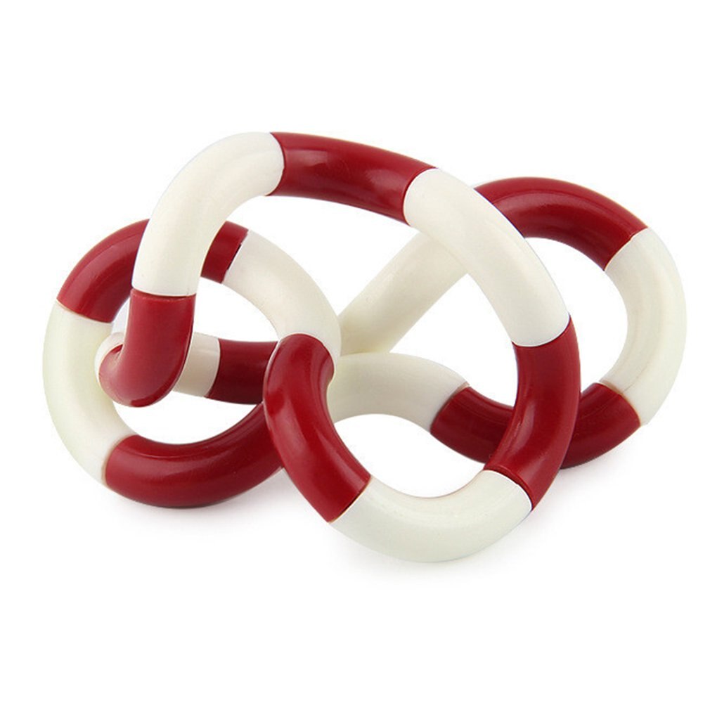 1pz Variabile Corda Attorcigliata Plastica Neutro Cerchio Intrecciato Spago Giocattoli per Bambini di Età di Sfiato di Decompressione Giocattolo Tocco! Tocco! Tocco!: bianca rosso