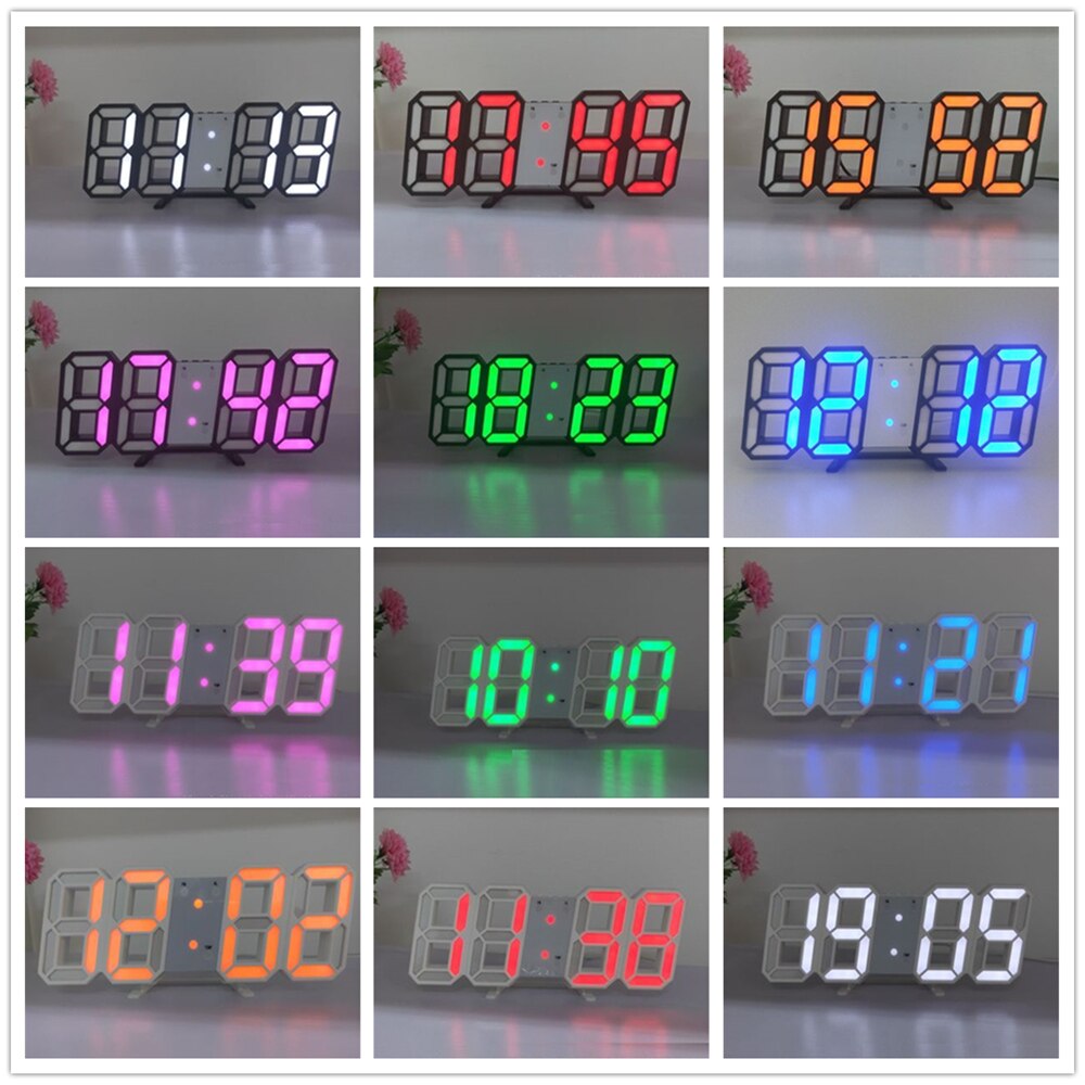 3D Led Digital Uhren Alarm Desktop Multifunktions Kalender Elektronische Tisch Uhr Schreibtisch Uhr Wand Büro Wohnzimmer Wohnkultur