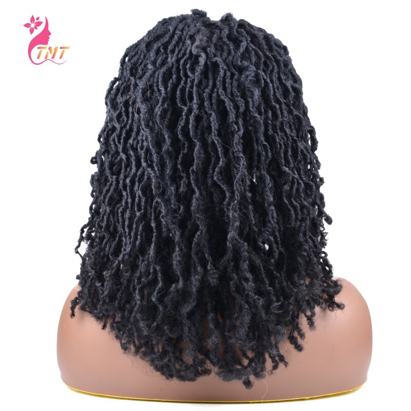 Nu Faux Locs Synthetic Crochet Wig With Curly Ends for Black Women Goddess Soft Locs Braided Wigs