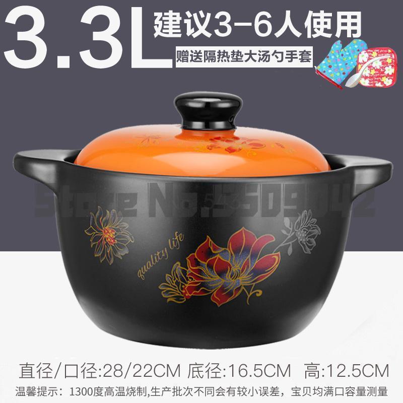 Cocotte résistant aux hautes températures bocaux soupe céramique petite Casserole faitout feu maison gaz argile riz: a5