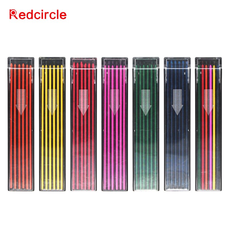 12 Roots/Box REDCIRCLE Mechanical Pencil Lead 2.0mm Not Easy Break 2.0 Lead Refill Colors Art School Drawing Stationery