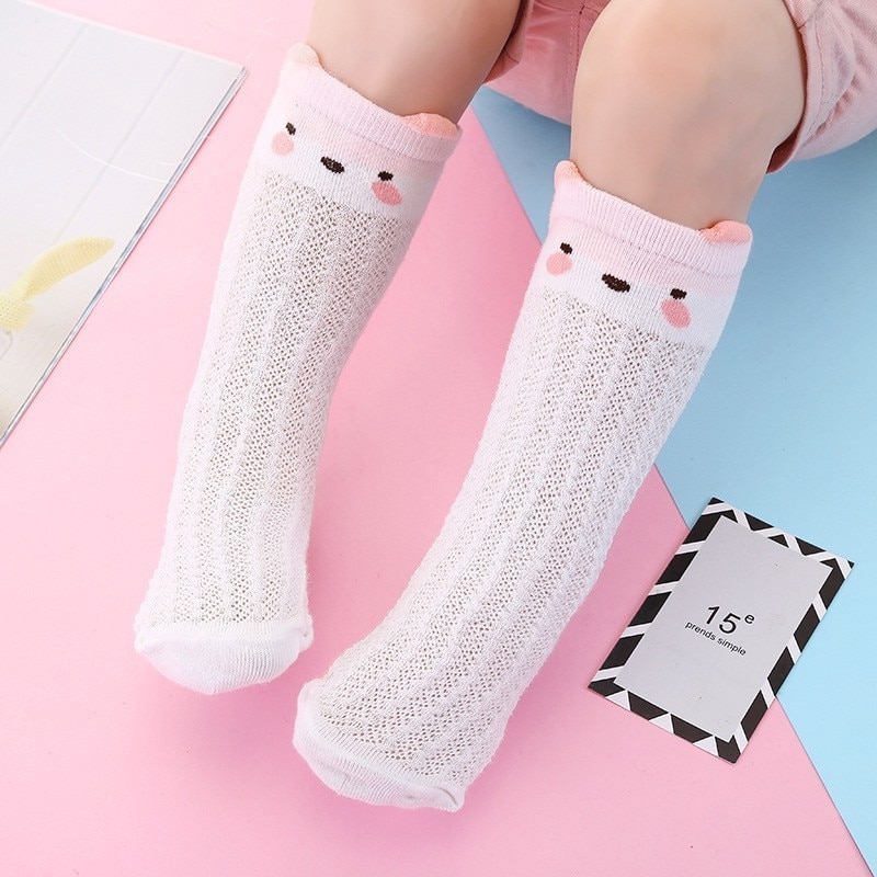 MAYA STEPAN 1 Pairs Baby Girl Spring Autumn Mesh Breathable Cartoon Animaos Kids Toddlers Ballet Stocking