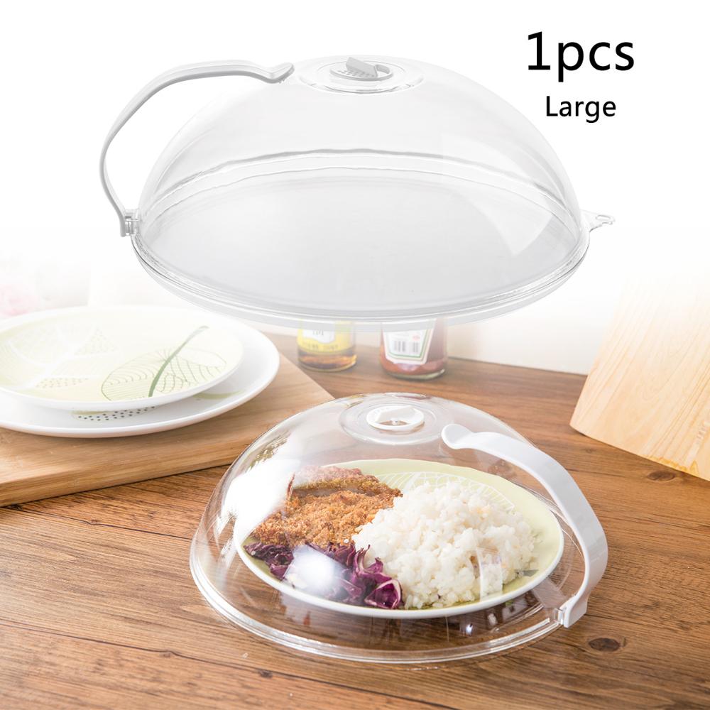 1pc Plastic Food Cover Table Food Splatter Guard Protector Food Dish Cover Microwave Hover Anti-Sputtering Cover Kitchen Tools: L