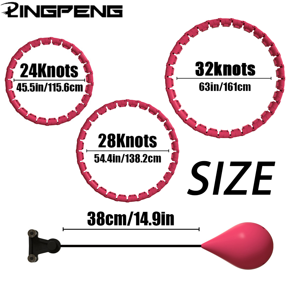 Cerchio per esercizi ponderato per adulti Cerchio per fitness infinito con nodi di perdita di peso con collegamenti aggiuntivi 2 in 1 regolabile e staccabile