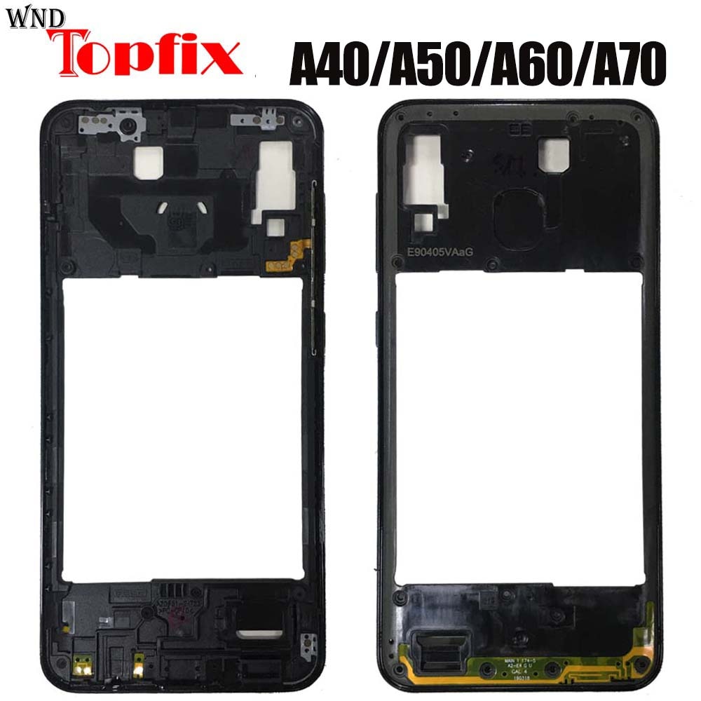 For Samsung A40 A50 A60 A70 A405F A505F A606F A705F Front Housing LCD Frame Middle Frame Back Plate Housing Back Cover