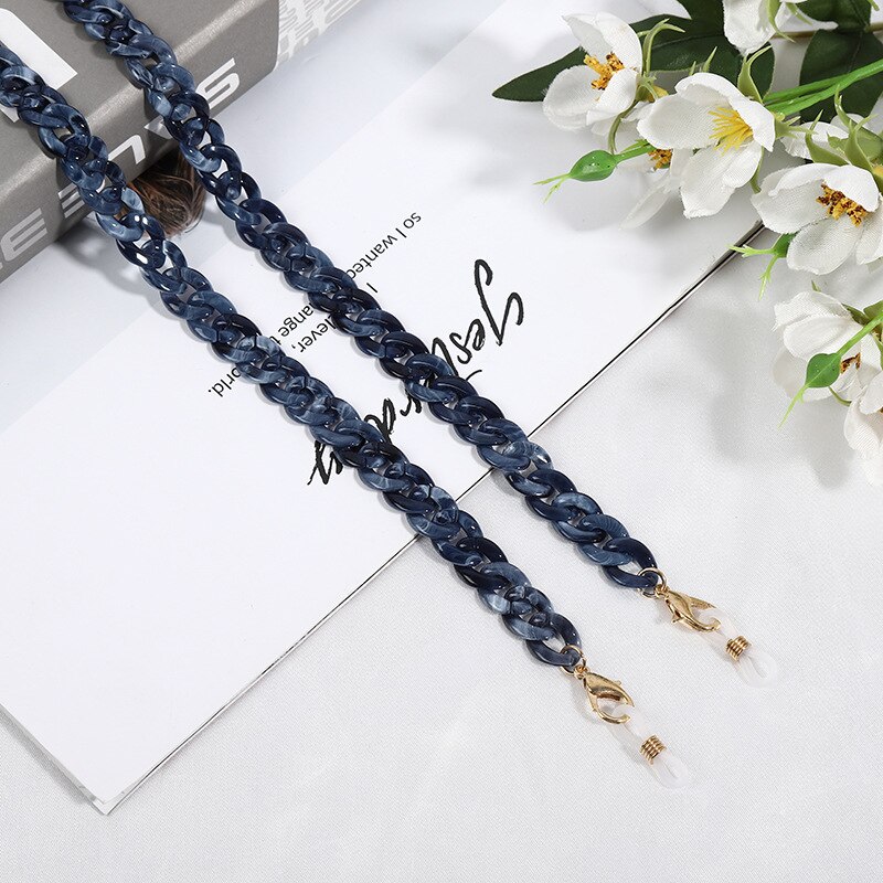 Trendy Small Acrylic Glasses Chains Lanyard Hang Mask Chain Sunglasses Cord Holder Neck Strap Rope Accessory for Women Girl: 8