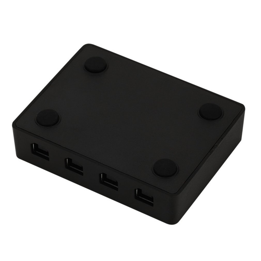 USB printer sharing device 2-port switch computer sharing U disk mouse 2 in 1 out converter Compatible with USB 2.0