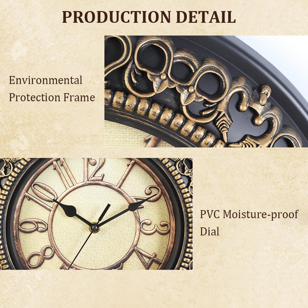 Retro Studie Klok Muur Europese Stijl Woonkamer Vintage Muur Horloge Minimalistische Slaapkamer Stille Creatief Met Romeinse Aantal Klok