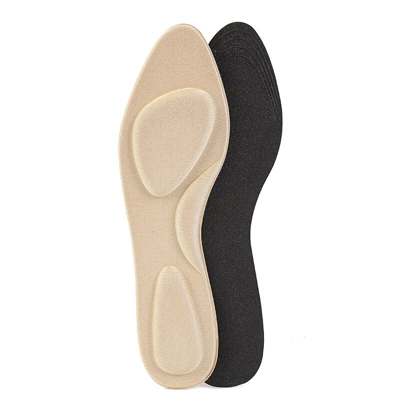 Plantillas ortopédicas con espuma viscoelástica 4D flocado, plantillas ortopédicas con arco para zapatos, suelas planas para pies, suelas ortopédicas para cuidado de zapatos: nude