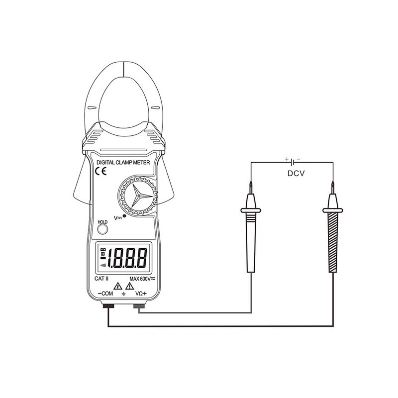 Handhållen digital ampere klämmätare strömmätare strömklämma tång voltmeter amperemätare multimeter precision mätningstestare