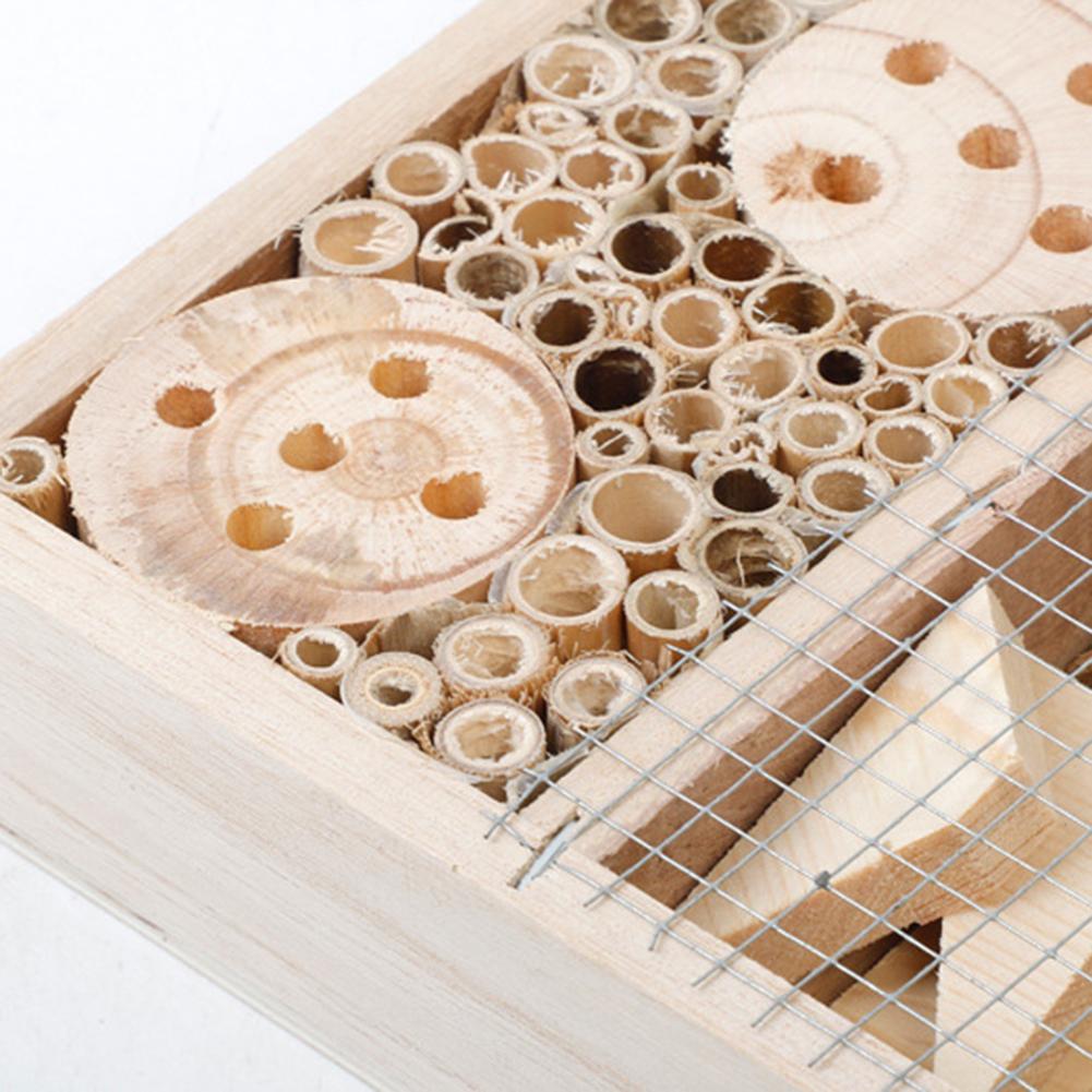 Insect House Bee Box Insect Feeding Nest Butterfly Insect Hotel Nesting Box For Bees Butterflies Garden Support