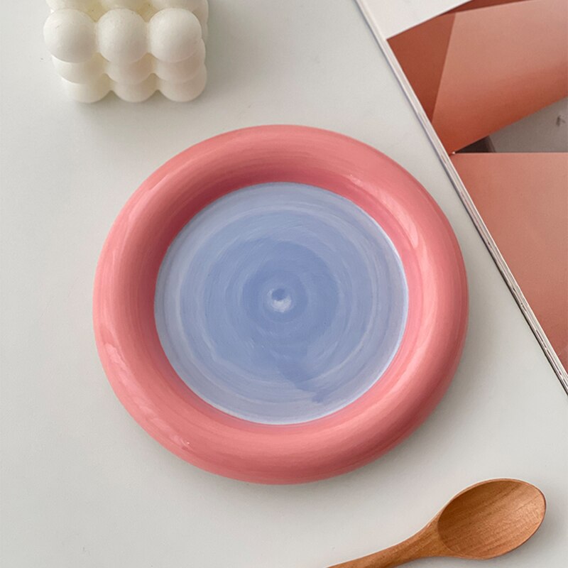Krapfen Platte Nachtisch Platten eins Salat Platten Keramik Obst Tablett Heimat Dekorationen Geschirr Vajilla Platos Посуда Посуда