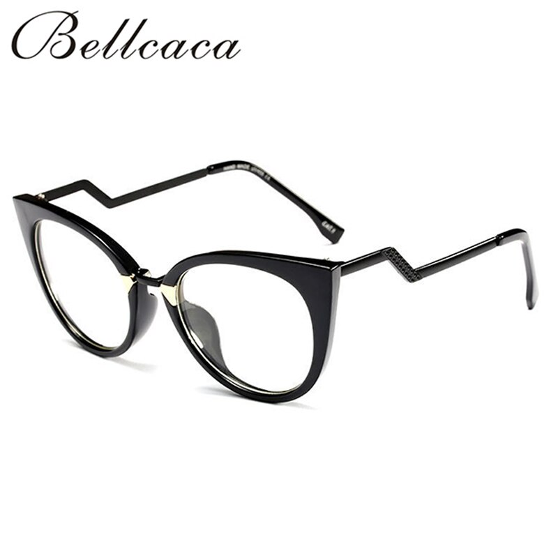 Bellcaca-gafas con montura de ojo de gato para mujer, lentes ópticas de ordenador para miopía, lentes transparentes para mujer, BC139