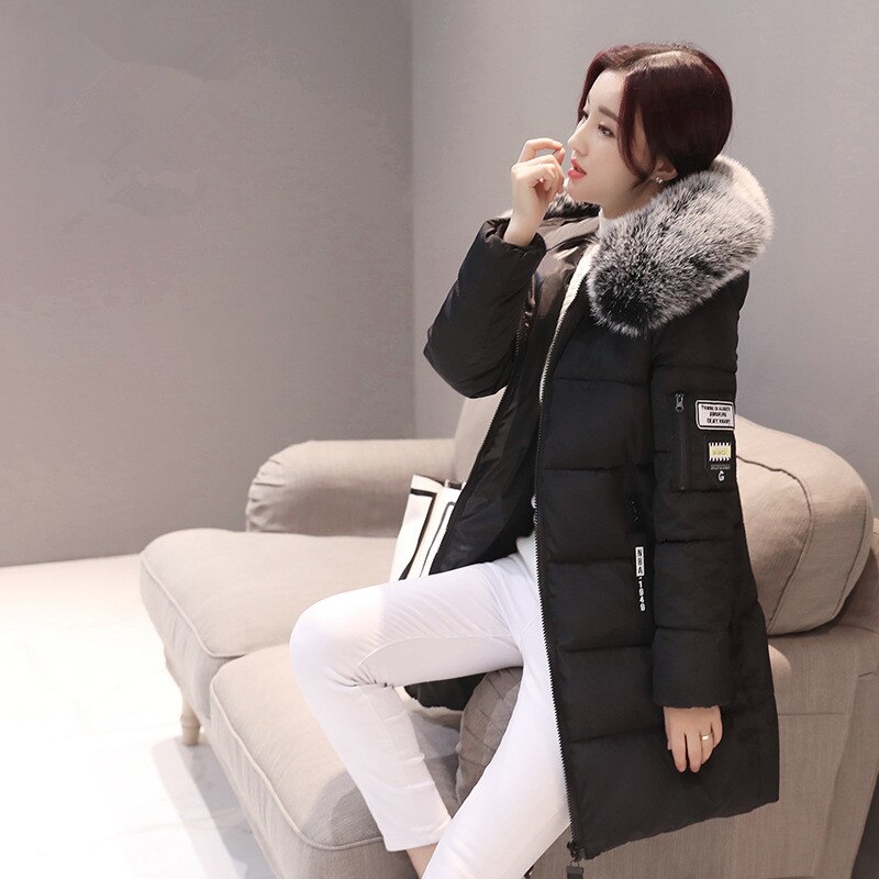 Parka femmes hiver manteaux Long coton décontracté fourrure à capuche vestes femmes épais hiver Parkas femme pardessus manteau MLD1268