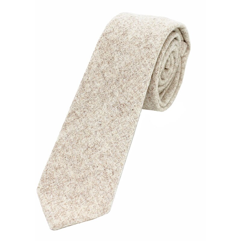 JEMYGINS Wool Ties For Men 6cm Slim Solid Plaid Neck Tie Skinny Vestidos Cashmere Necktie Cravat Accessories Box: 1