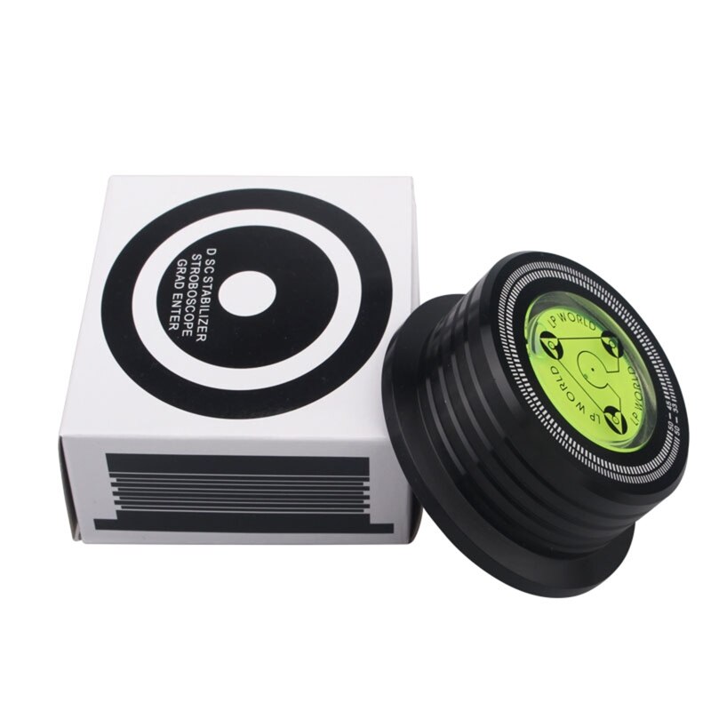 Universal 50hz lp vinyl pladespiller disc pladespiller stabilisator med niveau aluminiumslegering vægtklemme
