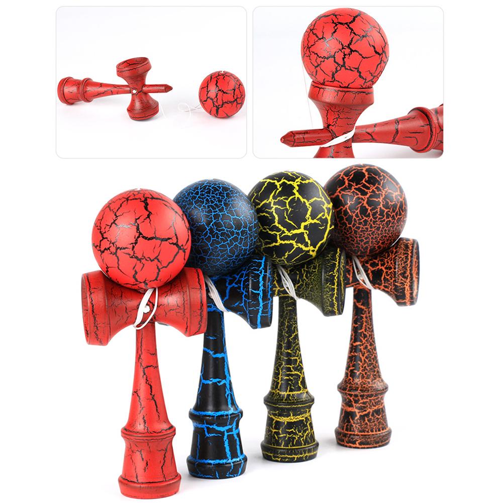 Wooden Crack Paint Kendama Juggling Ball Japanese Traditional Fidget Sports Toy