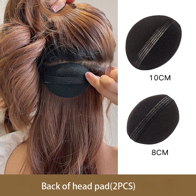 1 set Hair Pads Hair Volume Increase Puff Hair Bun Maker Donut Magic Foam Sponge Bump Up Insert Base Hair Styling Accessories: 6