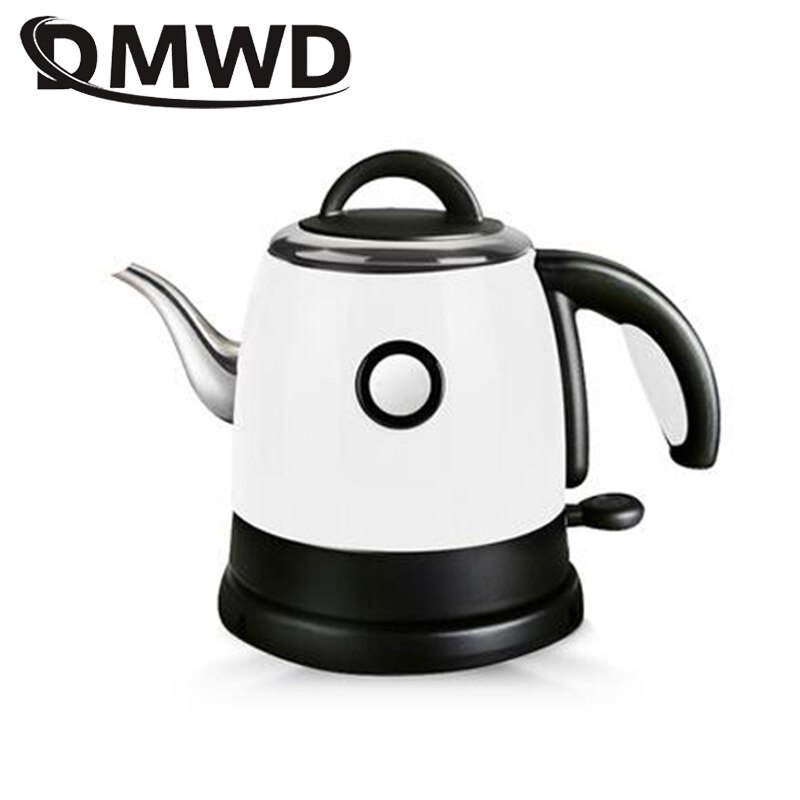 Long Spout Mouth Stainless Steel Heating Water Boiler Electric Kettle Auto Power off Boiling Heater Drip Coffee Tea Pot 0.8L