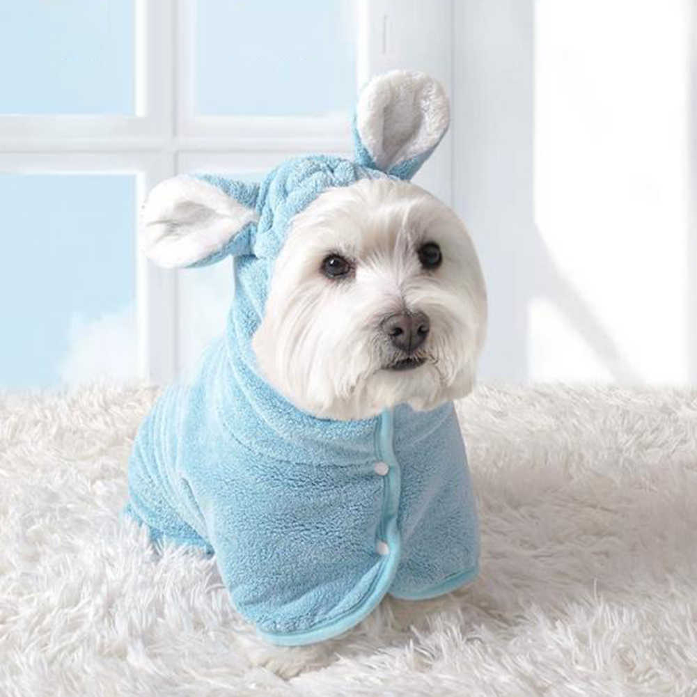 Cães roupão bonito capas toalha de banho macio aconchegante ultra-absorvente casaco de secagem robe para elegante amante de animais de estimação roupas de banho