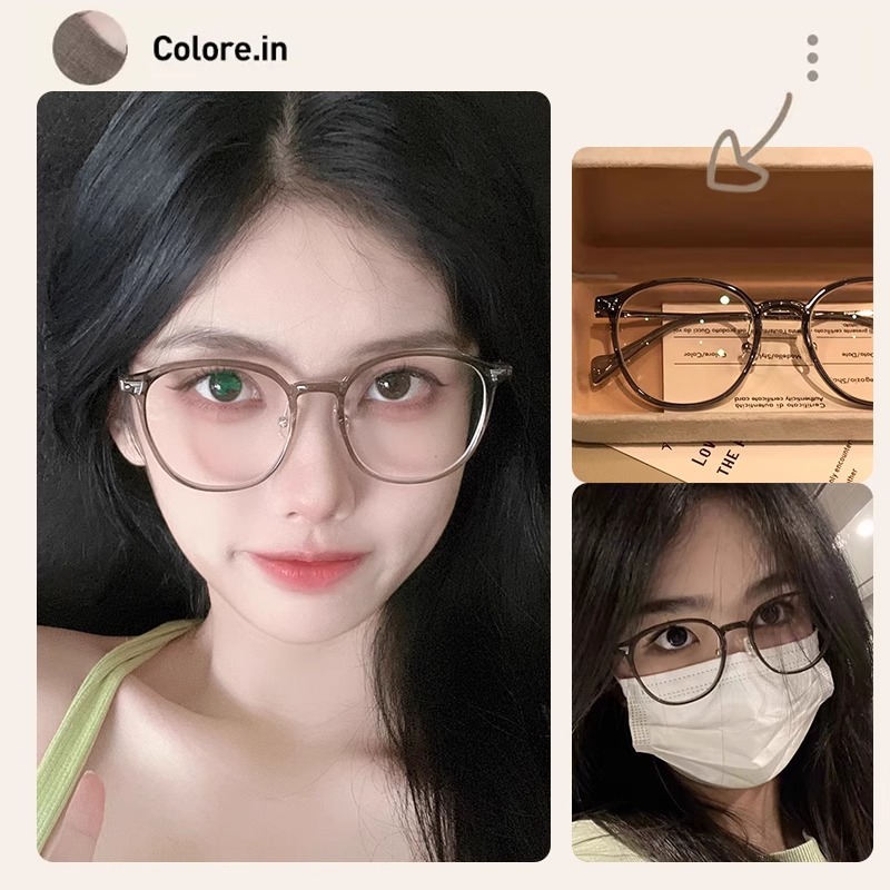 Gafas de lectura ultraligeras TR90 con montura ovalada, gafas de presbicia antiluz azul a la , lentes transparentes para mujer, gafas de visión de lejos