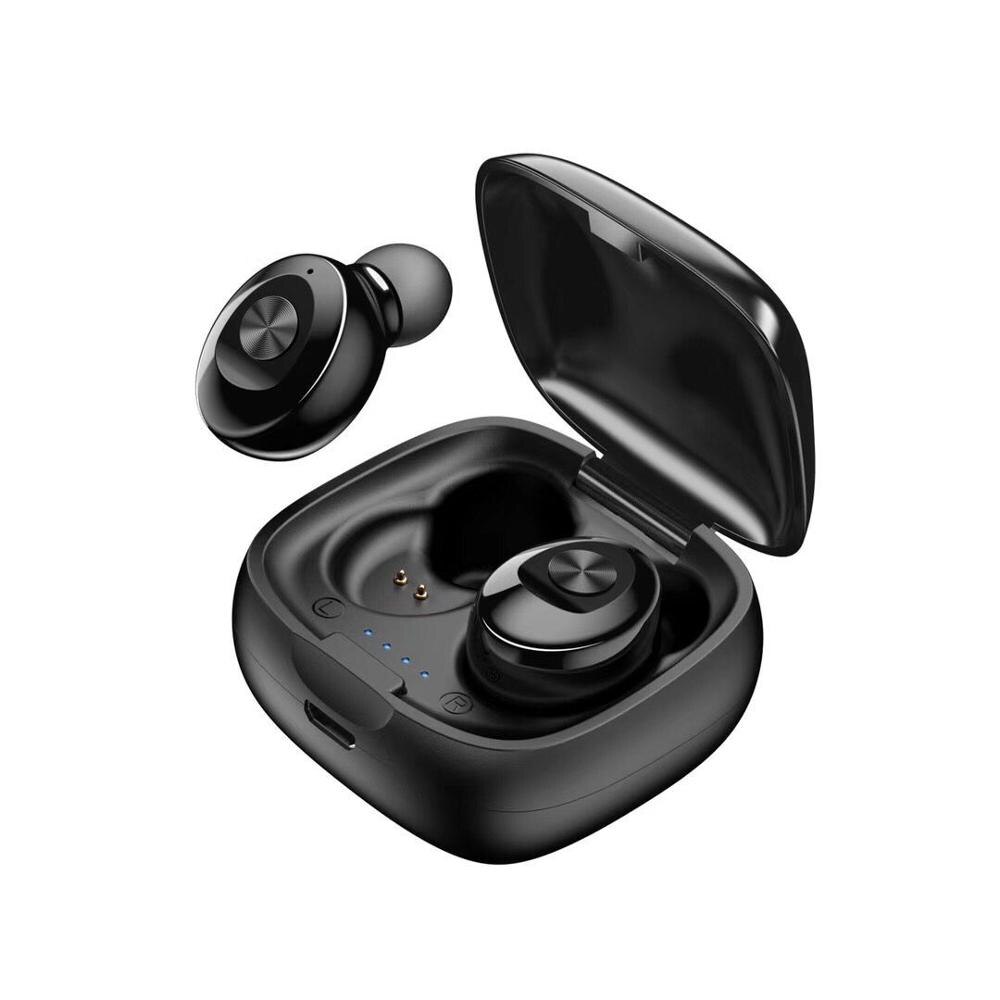 XG12 TWS Bluetooth 5.0 Earphone Stereo Wireless Earbus HIFI Sound Sport Earphones Handsfree Gaming Headset with Mic for Phone: XG12 black
