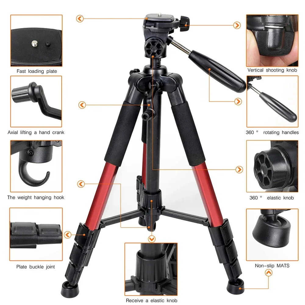 ZOMEI Q111 Portable Travel Tripod Aluminum Alloy Camera Tripod with Pan Head Holder for DSLR Digital Camera Tripod