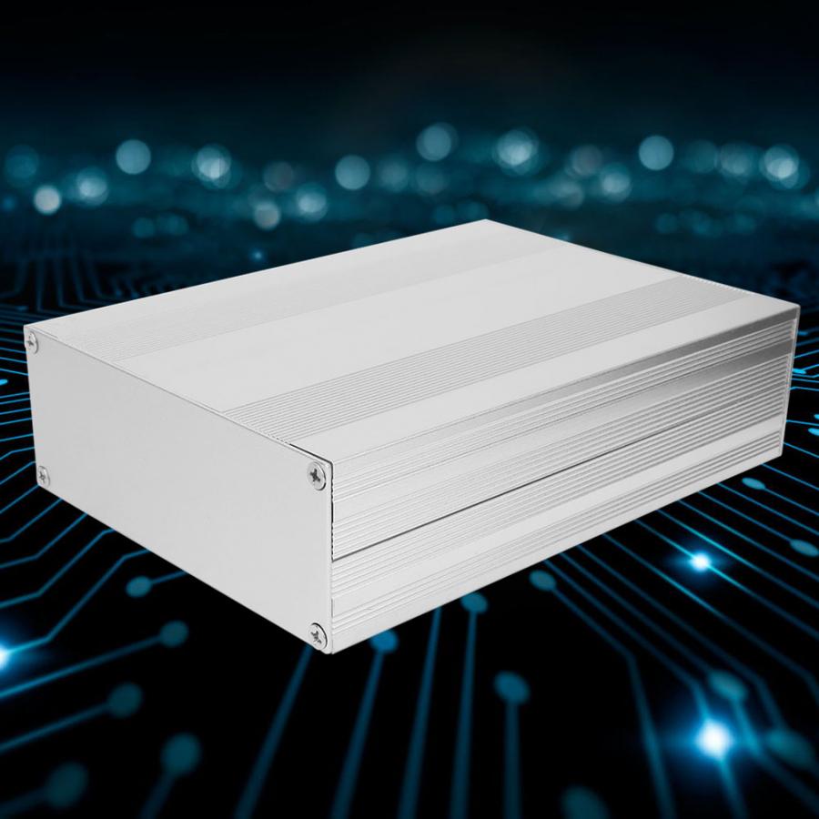 Aluminum Project Box Split-Type Matte Silver Enclosure Case DIY Junction Casing 54x145x200mm Wiring Junction