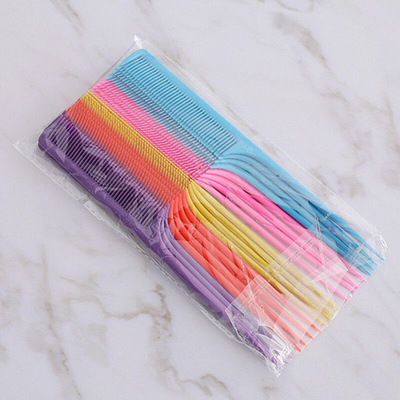 Peigne fin de pour coiffeur , peigne à queue de couleur, fendue pour la beauté, 1 pièce