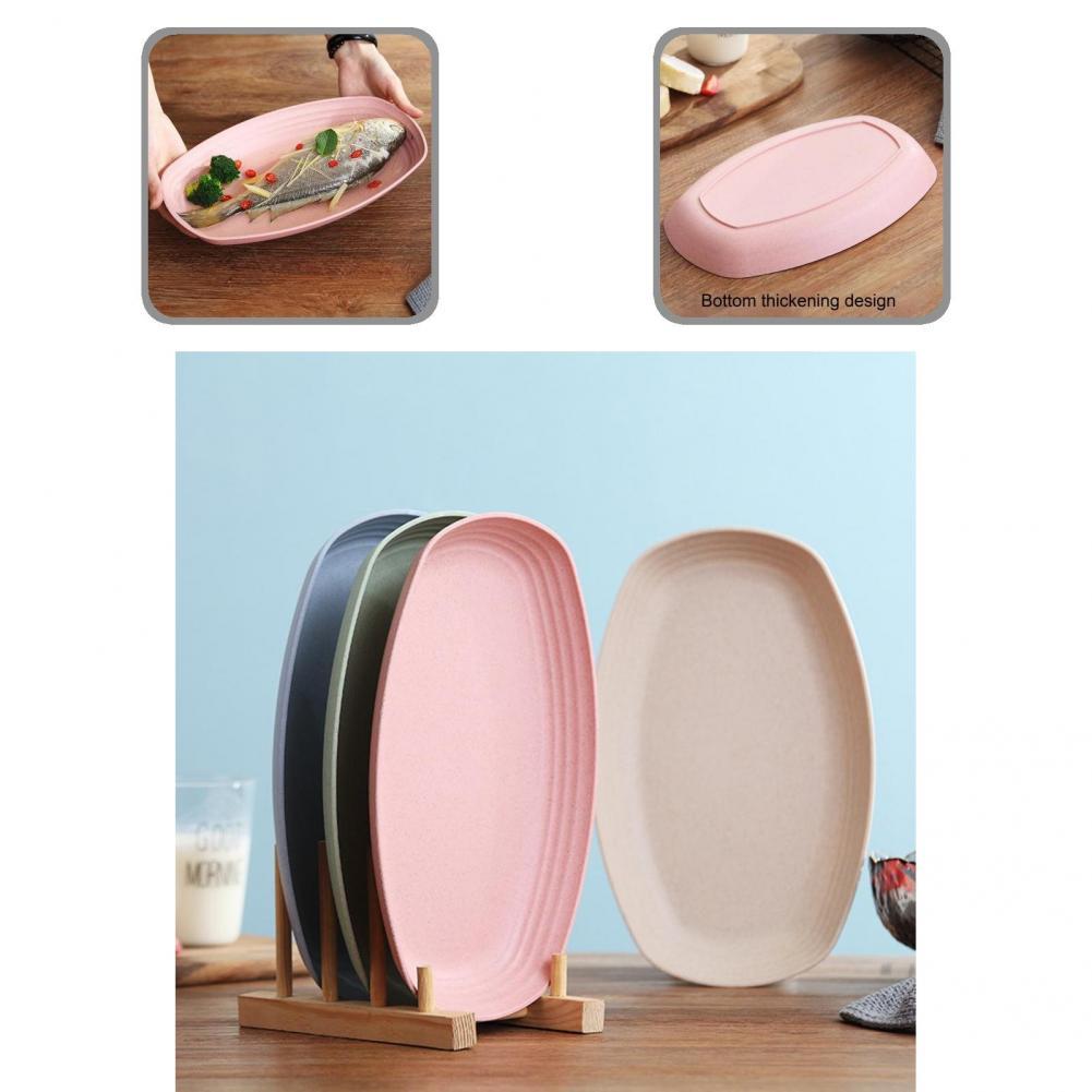 Food Plate Oval Shape Dinner Plate PP Easy to Clean Premium Salad Bowl Platter