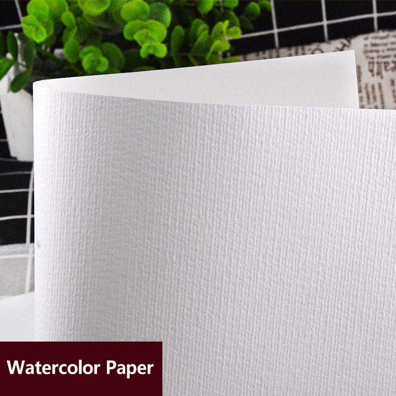 Whole wood pulp watercolor paper 230g thick grain 8K/4K art children's beginners painting paper
