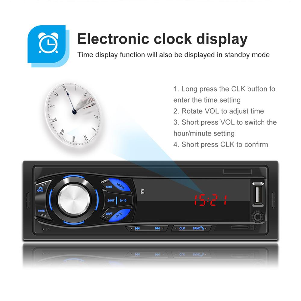 Car Radio Single 1 DIN Car Stereo MP3 Player Bluetooth AUX-in Radio Head Unit Digital Media Receiver Touch Screen Car MP3 Player