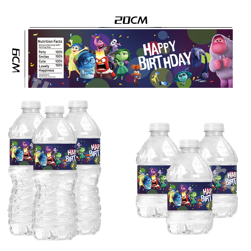 Pegatinas interiores para exteriores, etiquetas para botellas de agua, decoraciones, pegatina impermeable, recuerdo de , decoración de cumpleaños para Baby Shower ﻿
